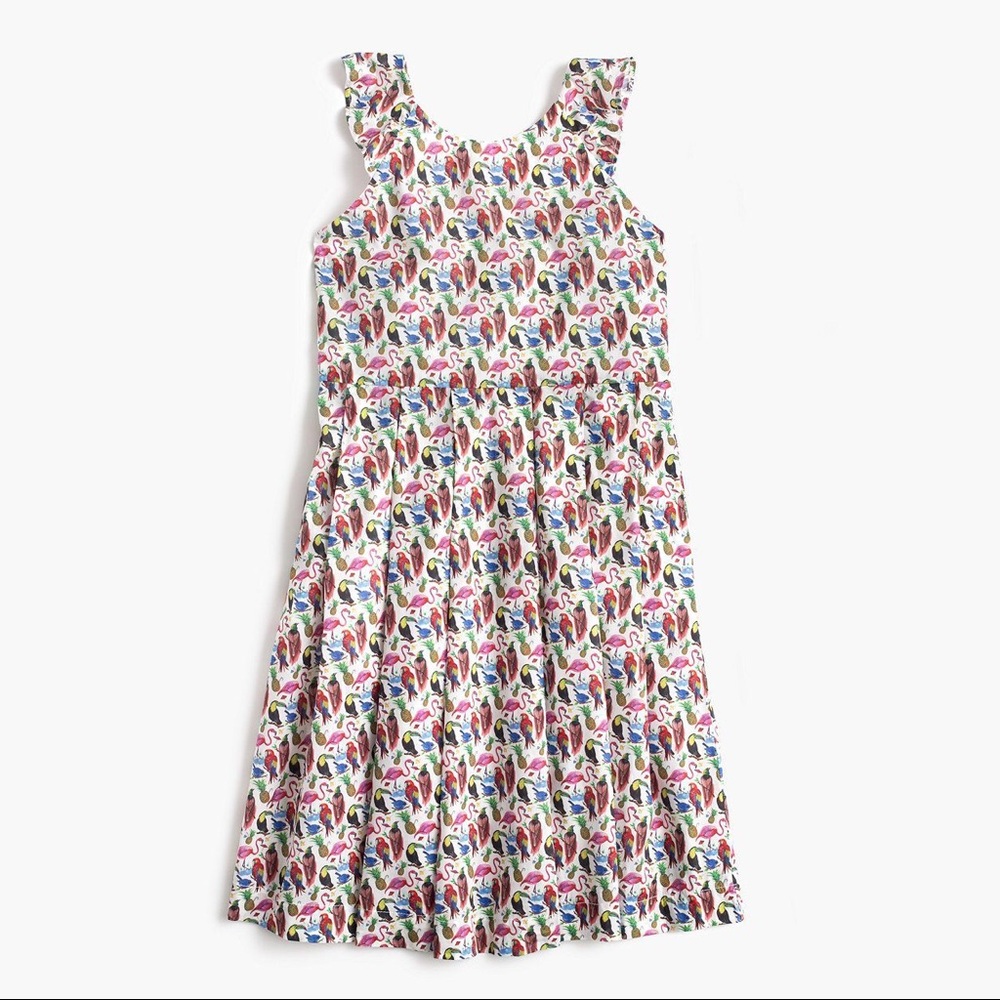 Crewcuts girls tropical animal printed dress